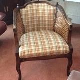 Pair of plaid club chairs