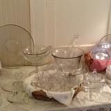 more Candlewick, Serving dishes, platters, Punch Bowl and glasses
