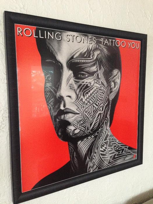 36"X36" ROLLING STONES "TATTOO YOU" FRAMED PRINT