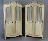 http://www.invaluable.com/auction-lot/pair-of-kindel-provincial-louis-xv-painted-armoir-1058-c-a3f47d38a2 Pair of Kindel Provincial Louis XV Style Armoires