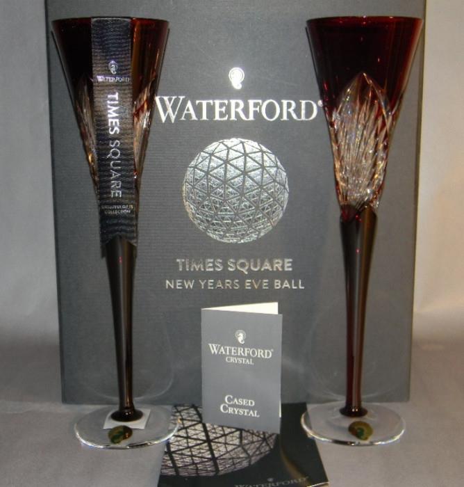 Waterford Toasting Flutes.... several NIB lots of Waterford Crystal
