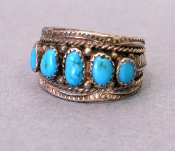 Navajo Betty Begay Sterling & Turquoise Ring