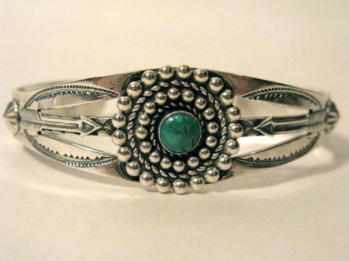Bell Trading Co. Sterling and Turquoise Cuff Beacelet