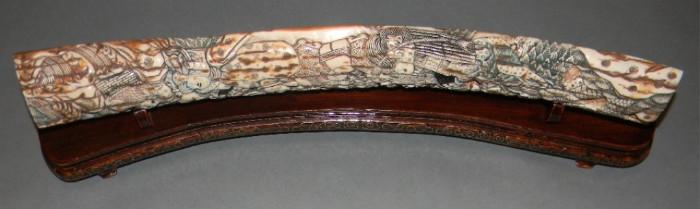 Exceptional Carved Mammoth Ivory Tusk