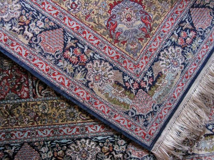 A detail of the previous silk, Hand-Woven Carpet