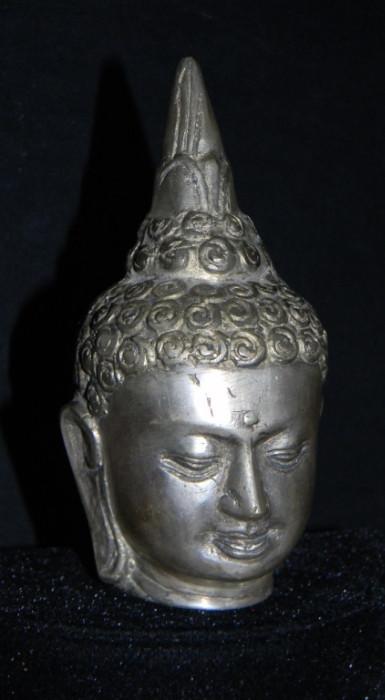 Silvered Buddha Head