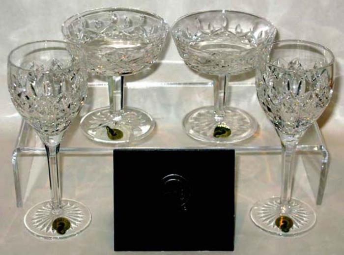 Waterford Lismore Champagne and Water Glasses