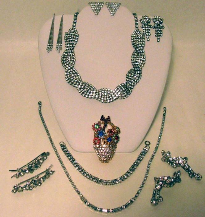 Another slice of the several rhinestone jewelry lots