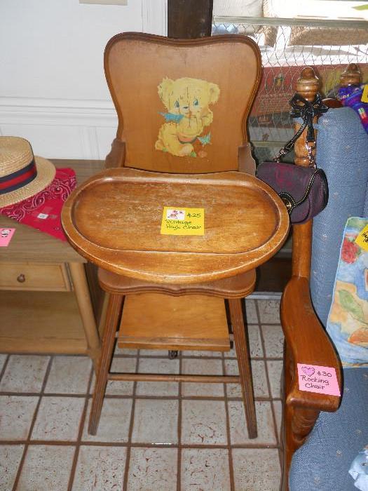 Vintage Bear High Chair