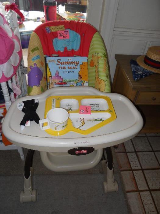 Eating Table for Infant on Rollers, Cute Meal Set