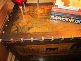 Oriental Painted Leather Trunk