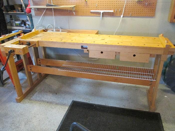 Solid Maple Craftsman Deluxe Woodworker's bench