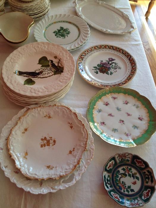 various china plates