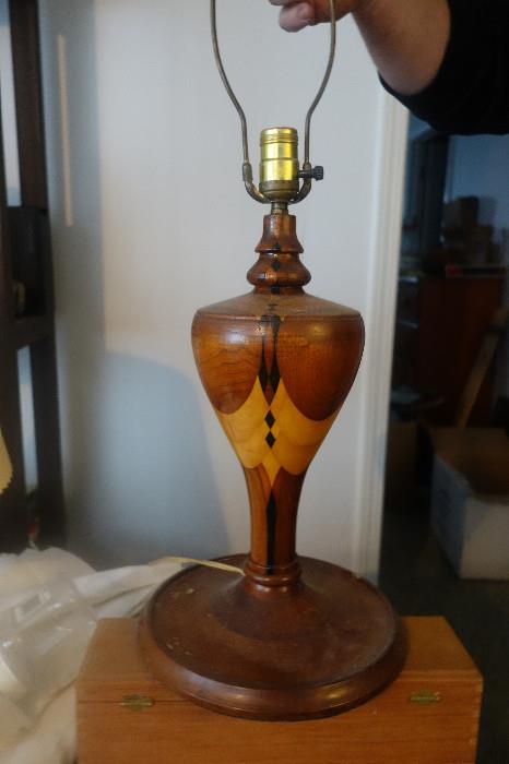 HAND MADE PARQUETRY LAMP