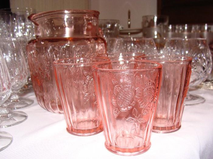 juice pitcher and glasses