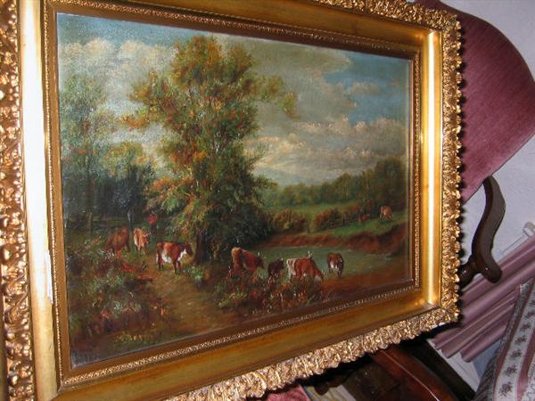 American Stretch Oil Painting from the 1880's