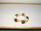 OCTAGONAL-SHAPED LUCITE BANGLE WITH REAL BUGS INSIDE