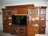 LARGE ENTERTAINMENT CENTER***NOTE THE TELEVISION WILL NOT BE FOR SALE*** THE FAMILY IS KEEPING THE LARGE FLAT SCREEN