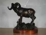 DALL RAM BRONZE ONLY 50 MADE, THIS IS #36, SIGNED 1984 CARL WAGNER. 14 1/2" TALL ON BASE
