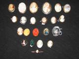 BEAUTIFUL CAMEOS (THEY WILL BE WITH THE GOLD AND SILVER JEWELRY)
SOME ARE SET IN GOLD & SOME IN STERLING