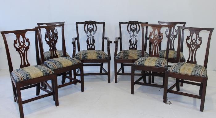 1880s Chippendale dining chairs