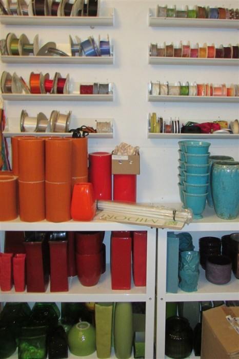 Great vases in current colors! And that is just a sampling of the ribbons