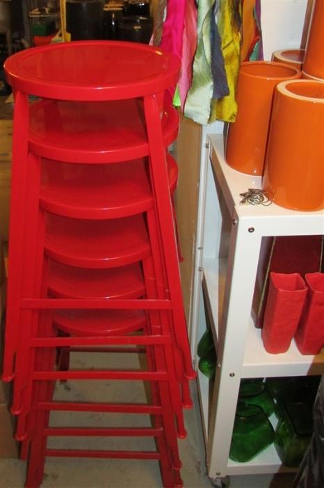 Cute red stools