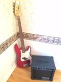 Bass Guitar and Crate Amplifier