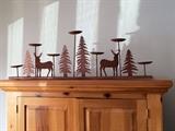 Iron Art Moose Candle Holder, Wood Pine Armoire