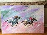 Horse Racing Oil Painting