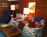 CUSTOM SLIPCOVERED UPHOLSTERED ARM CHAIRS