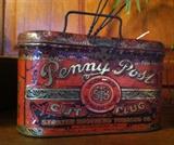 ANTIQUE TIN CUT PLUG PENNY POST