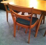 HEYWOOD WAKEFIELD X BACK CHAIRS - 2 ARM CHAIRS, 2 SIDE CHAIRS