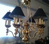 LARGE BRASS CHANDELIER