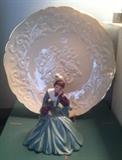 FLORENCE CERAMICS/REBECCA FIGURINE LENOX PLATTER