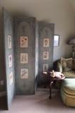 PAINTED 4 PANEL SCREEN