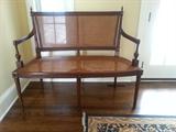 Louis XVI cane bench