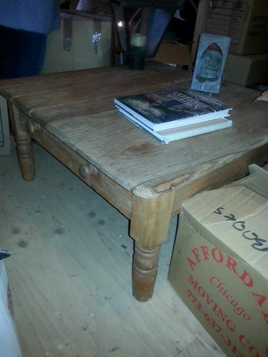 Antique English pine coffee table