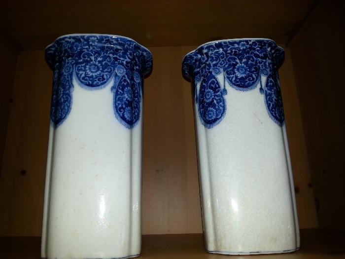 pair porcelain vases