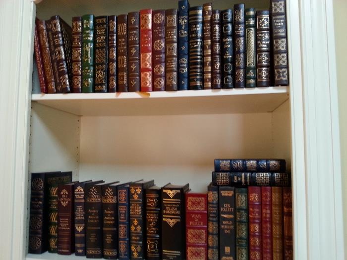 Collection of gold stamped bound books