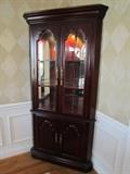 Lighted corner cabinet