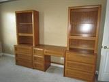 2 chests with removable hutches and desk in center. all priced separately.