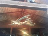 Wood root chandelier.