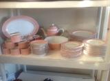 fitz and Floyd set pink dishes