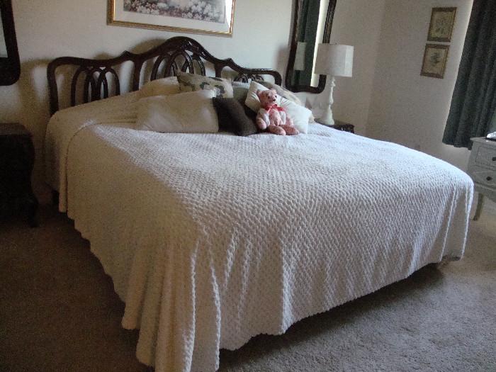 King size bedroom set by "Whites Fine Furniture"             Stearns & Foster mattress