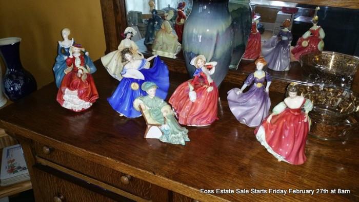 Selection of 8 Royal Doulton Figurines