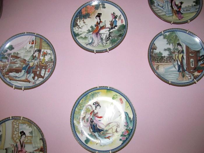 Some of the Collection of Decorator Plates available in this sale...nice collection of Asian Style Decorator Plates, 