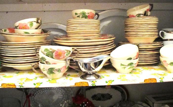 Vintage Franciscan "Desert Rose" fine English China...service for 12...approx. 74 pcs. total;  This is one of several sets of fine china available in this sale.