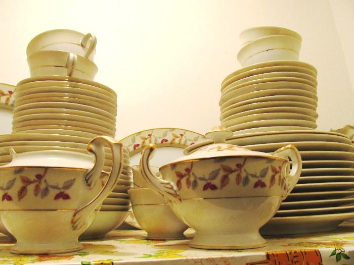 Vintage Adline  fine  China...(Occupied Japan), service for 12 with many extra pieces...approx. 91 pcs total;  This is one of several sets of fine china available in this sale.