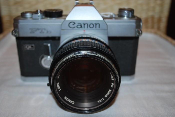 Canon FTb 35mm camera with Canon Lens FD 50mm 1:14 lens